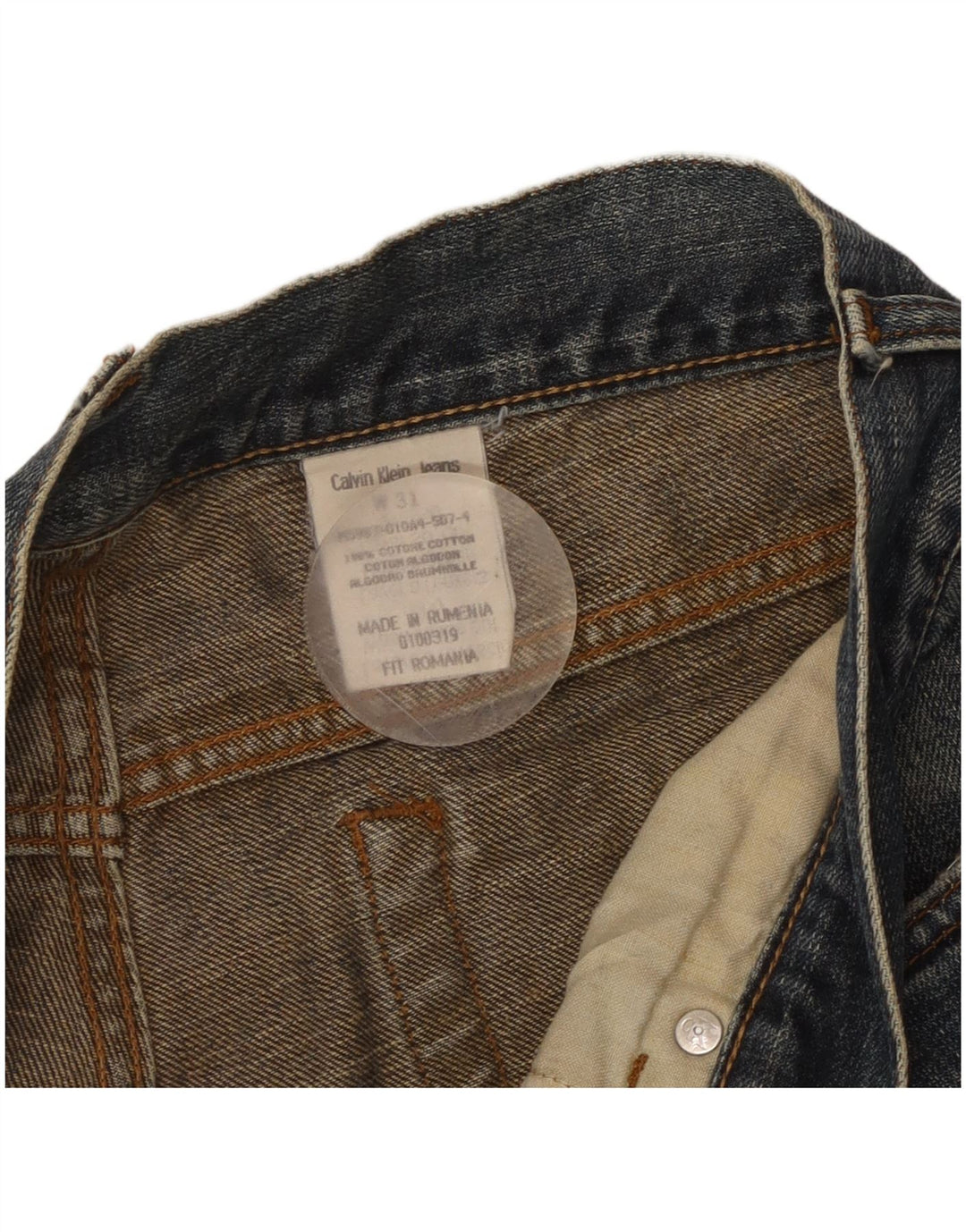 CALVIN KLEIN Muške ravne traperice W31 L29 plavi pamuk