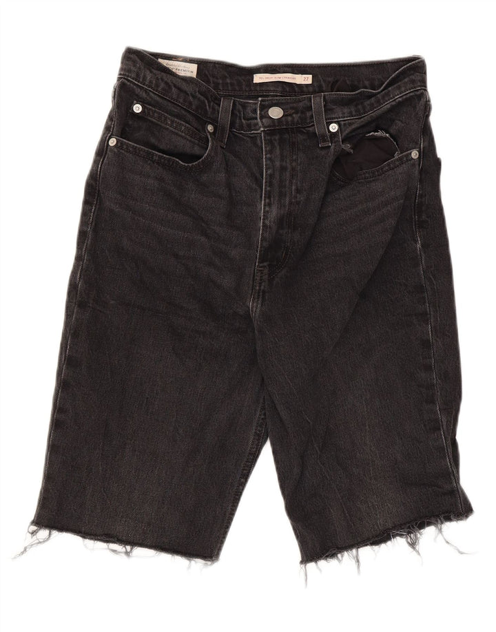 Levi's muške traper kratke hlače W27 XS crni pamuk