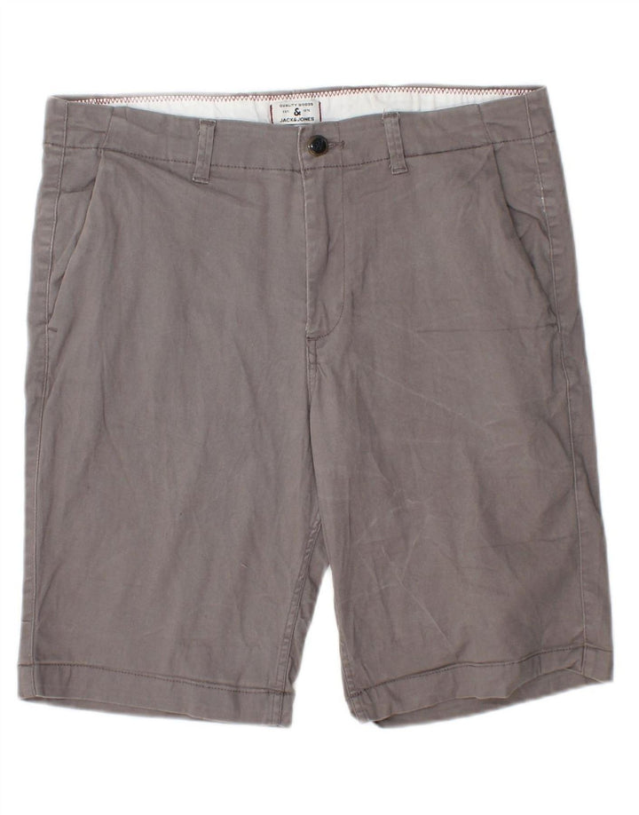 JACK & JONES Mens Chino Shorts Medium W32  Grey Cotton