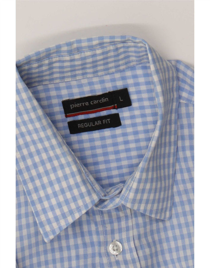 Pierre Cardin muška majica kratkih rukava standardnog kroja, veliki plavi gingham