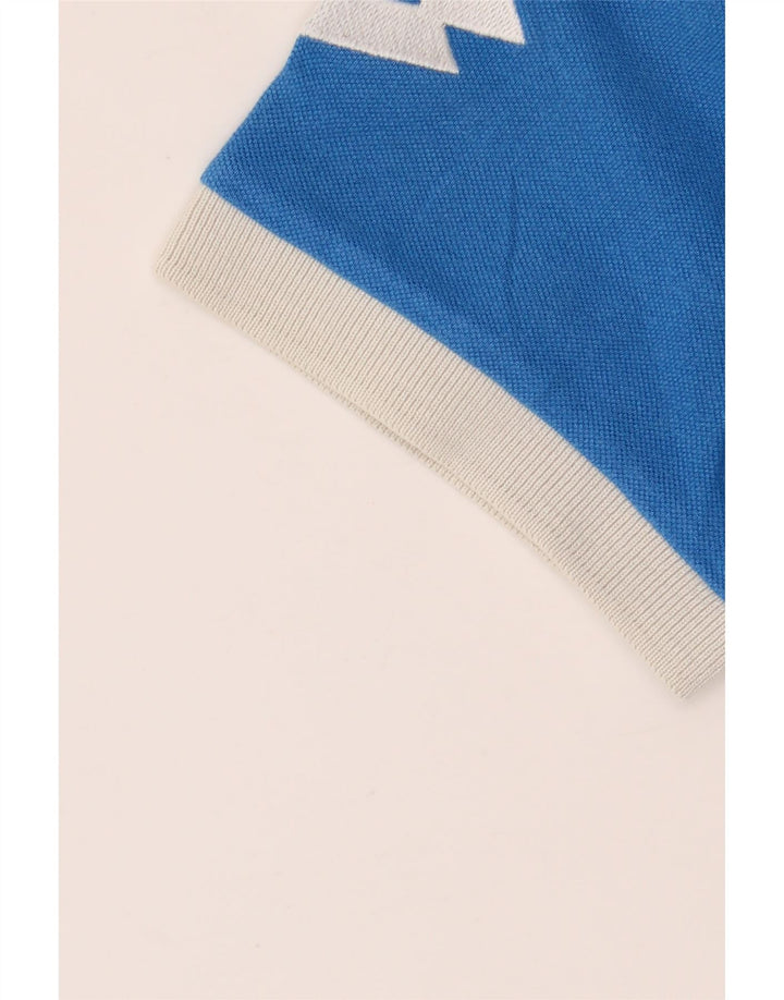 LOTTO ženska talijanska ragbi polo majica UK 14 veliki plavi pamuk