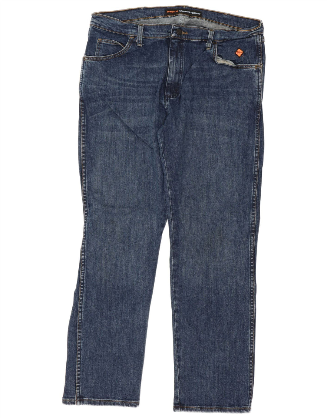 Wrangler muške ravne traperice W38 L30 plavi pamuk