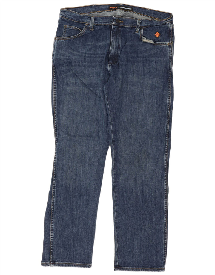 Wrangler muške ravne traperice W38 L30 plavi pamuk