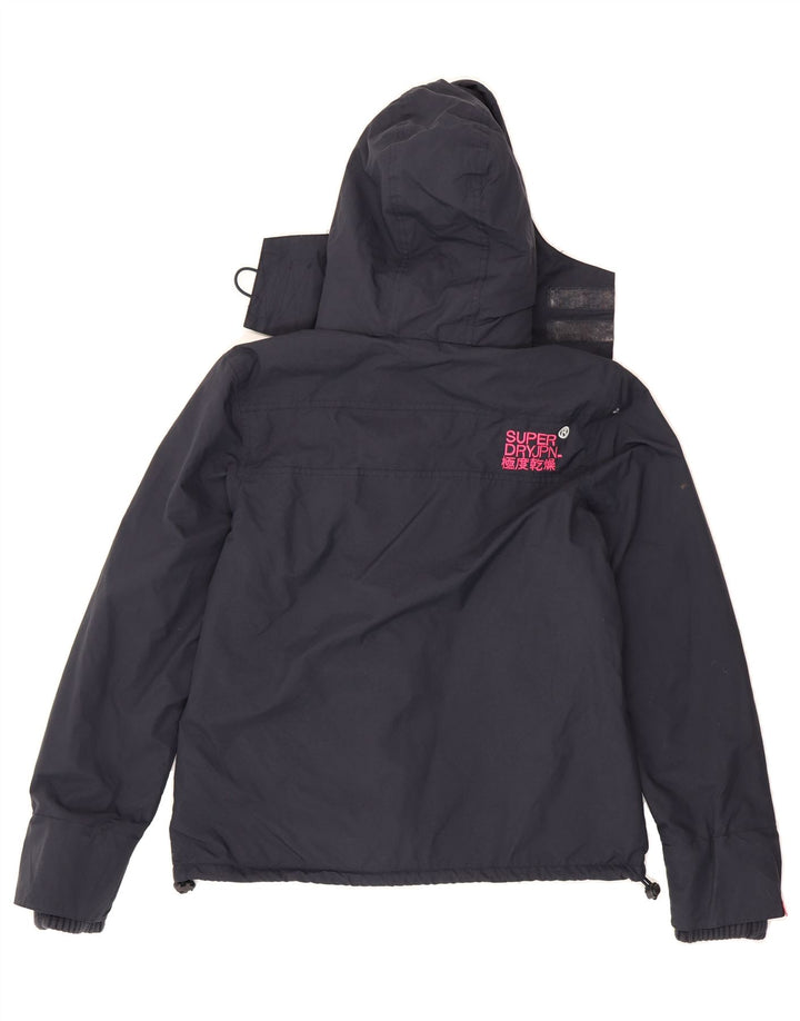 SUPERDRY Womens Windcheater Windbreaker Jacket UK 16 Large Navy Blue Vintage Superdry and Second-Hand Superdry from Messina Hembry 