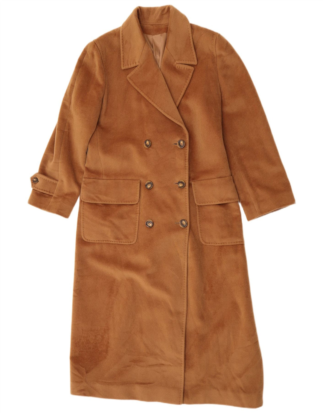 Piacenza ženski kaput s dvostrukim kopčanjem UK 14 velika smeđa vuna