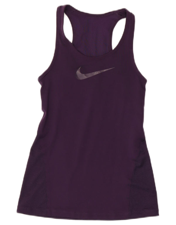 Nike Ženski Dri Fit Graphic Vest Top UK 4 XS Ljubičasta