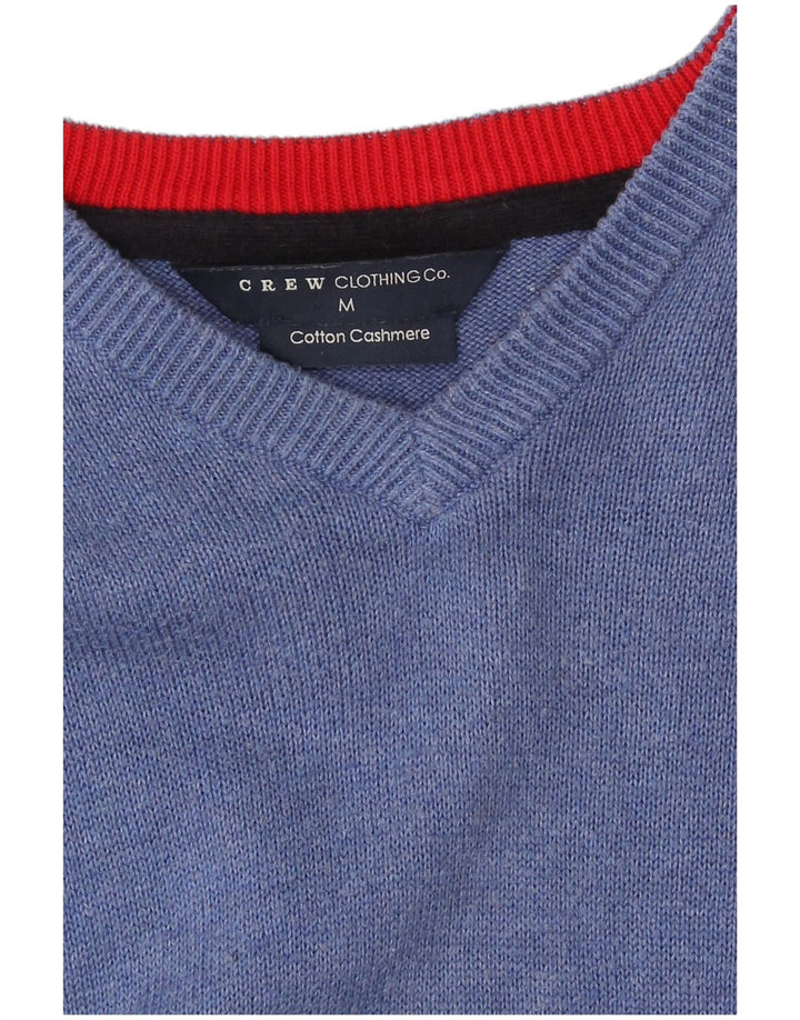 Crew Clothing Muški džemper s V-izrezom Srednje plavi pamuk