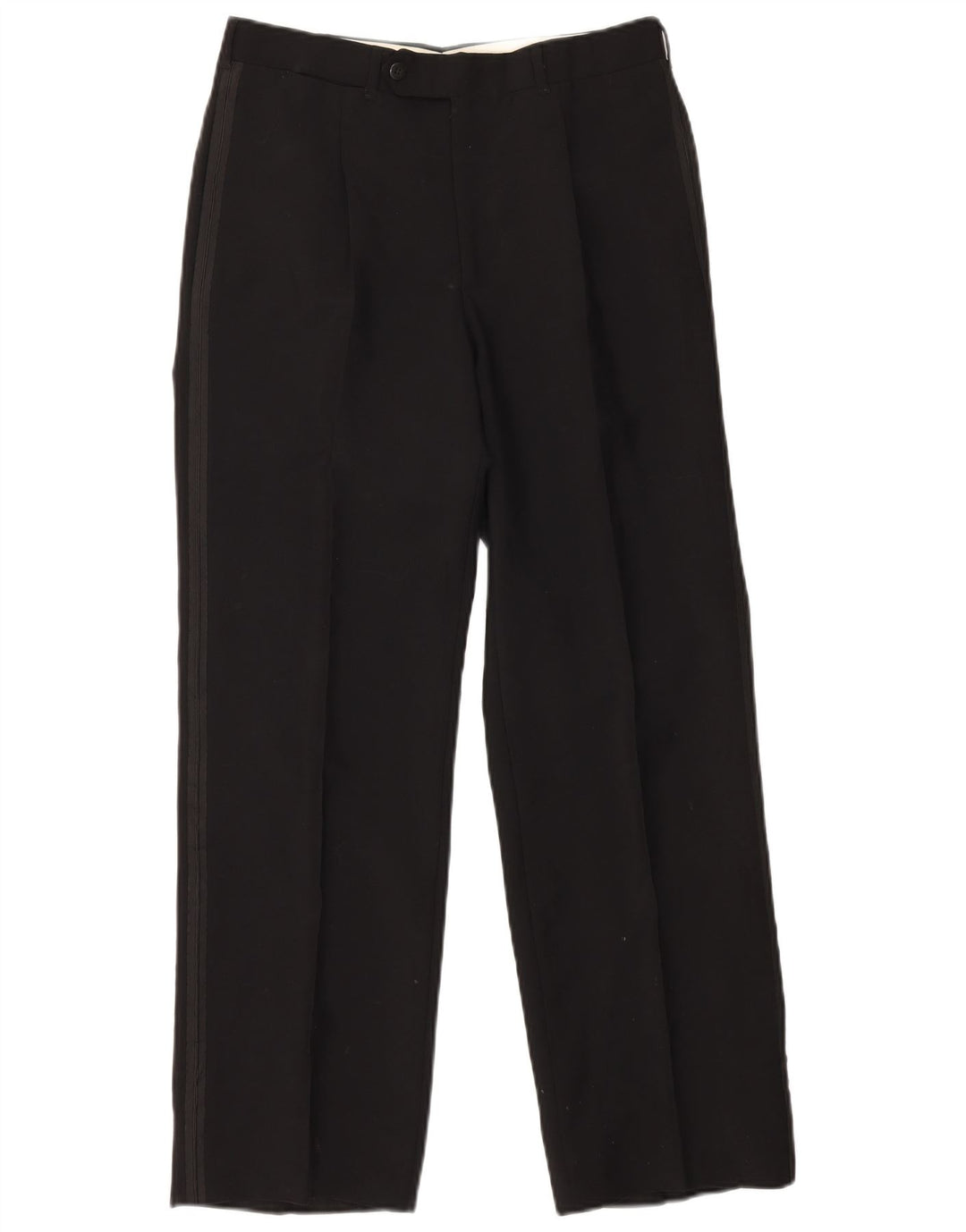 VINTAGE muški 2-dijelni set od 1 gumba IT 46 mali W29 L29 crna vuna