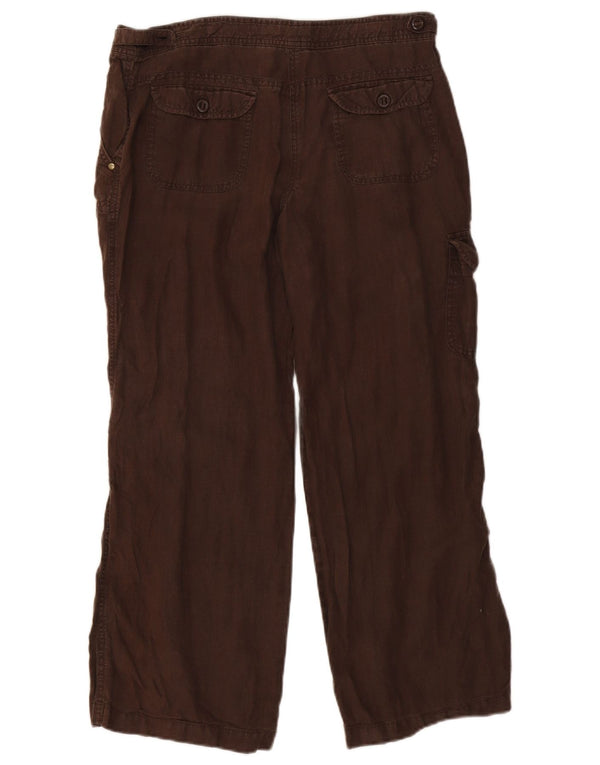 Marks & Spencer ženske ravne kargo hlače UK 16 velike W34 L28 smeđe