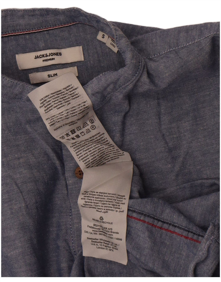 Jack & Jones muška premium tanka pulover košulja s malim tamnoplavim flekama