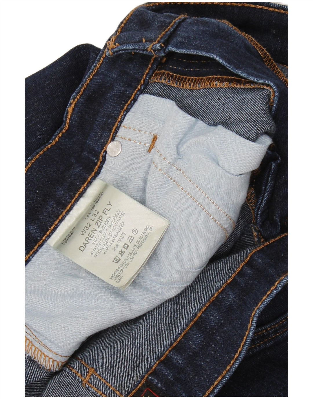 LEE muške ravne traperice Daren Zip Fly W32 L32 tamnoplavi pamuk