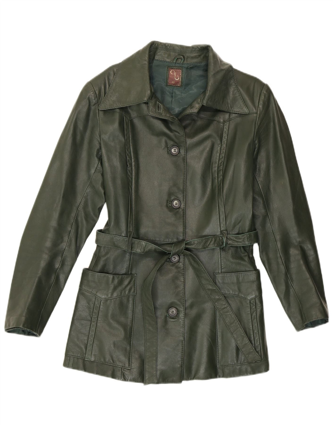 Vintage ženska kožna jakna IT 46 Large Green
