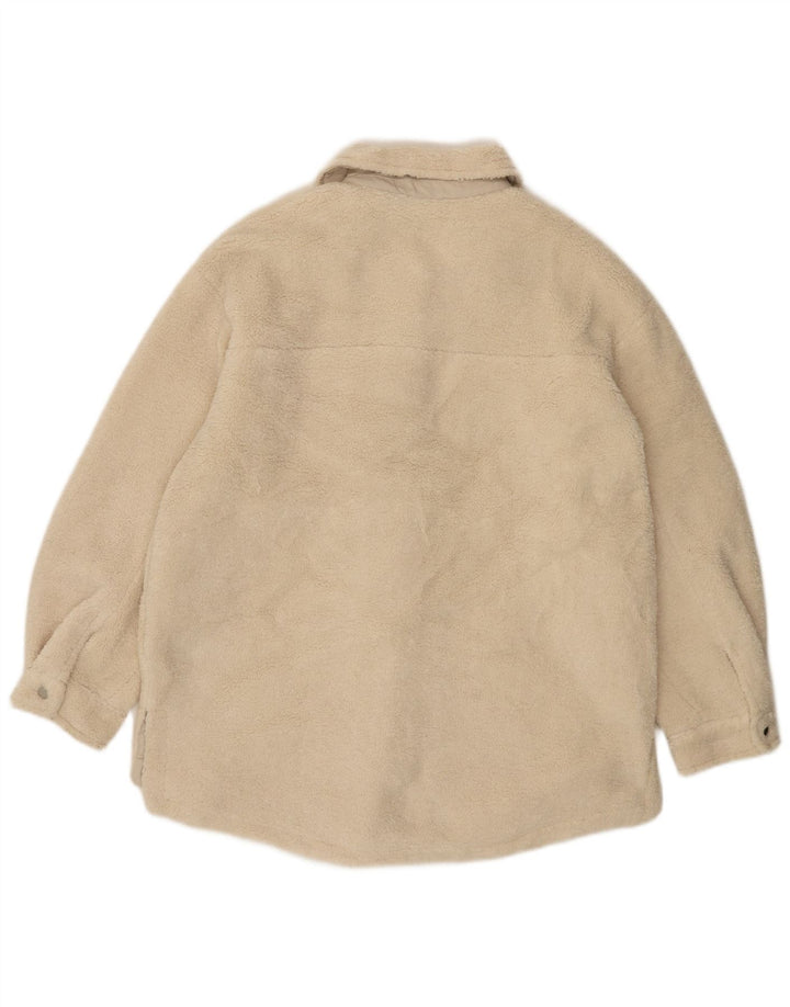 Topshop velika ženska jakna od flisa UK 10 Small Beige Poliester