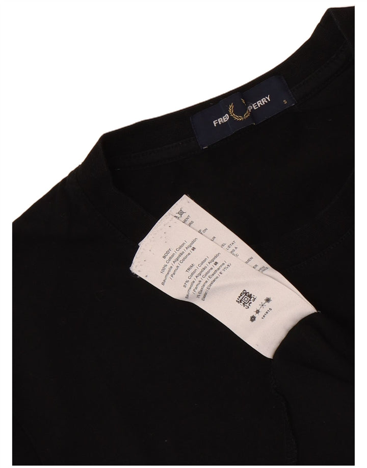 Fred Perry muška majica kratkih rukava s grafičkim motivima, mali crni pamuk