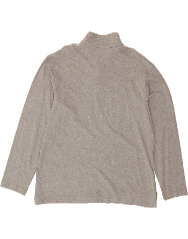 CHAPS Mens Zip Neck Top Long Sleeve Large Grey Cotton Vintage Chaps and Second-Hand Chaps from Messina Hembry 