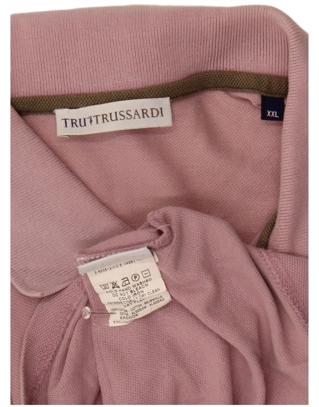 Trussardi muška polo majica 2XL ružičasti pamuk