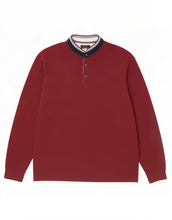 Zara muška ragbi polo majica dugih rukava velika bordo