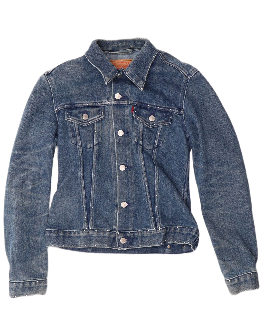 Levi's ženska jakna od kratkog trapera UK 12 Srednje plavi pamuk