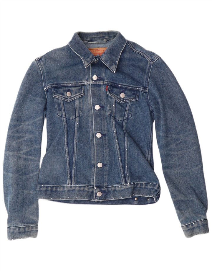 Levi's ženska jakna od kratkog trapera UK 12 Srednje plavi pamuk