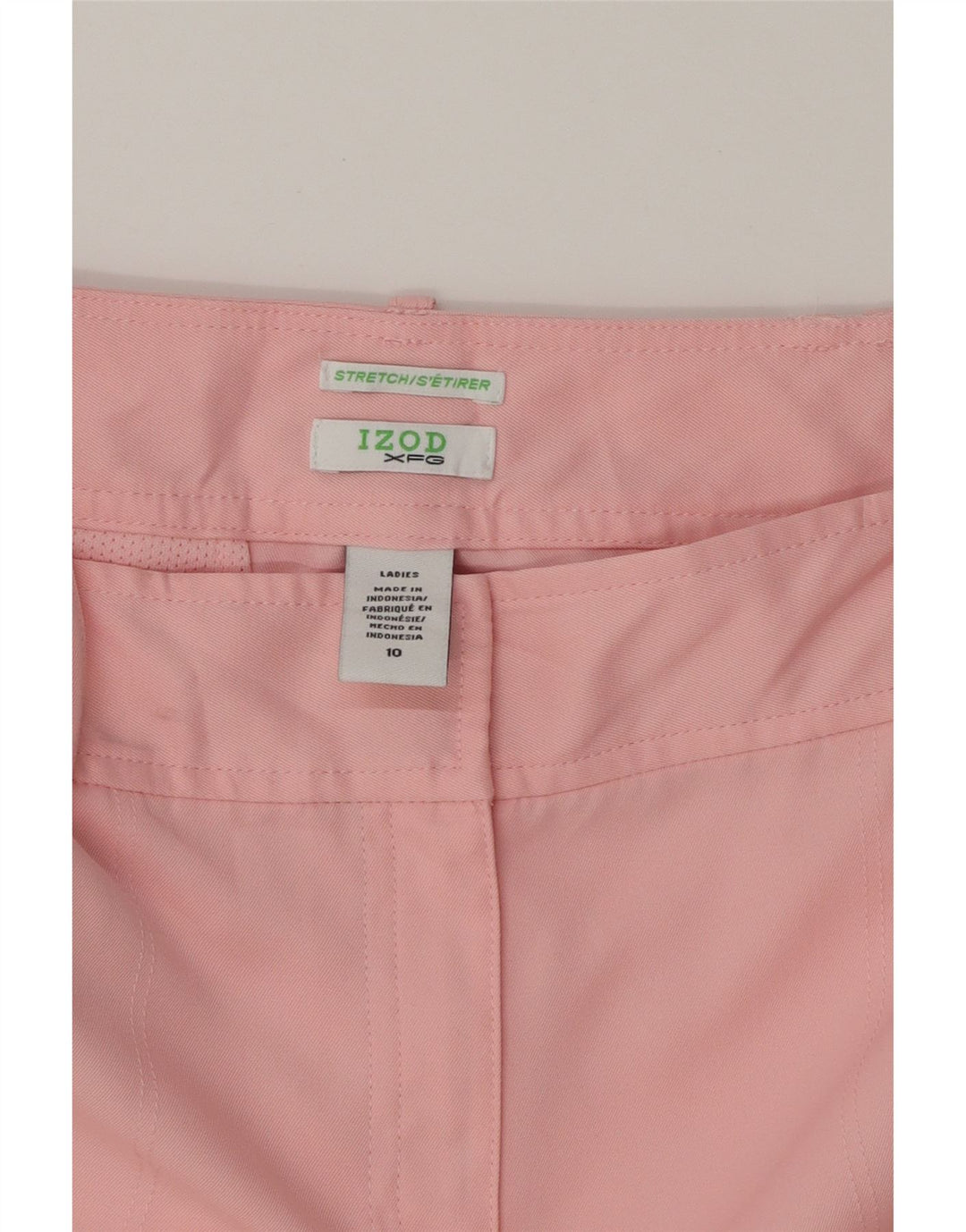 IZOD Womens Cargo Shorts US 10 Large W32  Pink Polyester Vintage Izod and Second-Hand Izod from Messina Hembry 