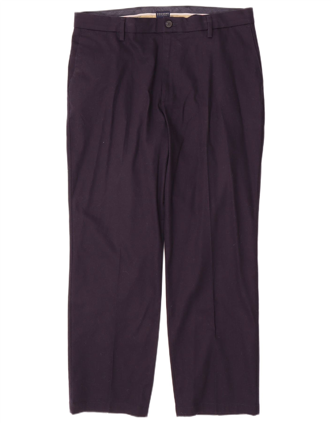 DOCKERS Muške ravne chino hlače klasičnog kroja W36 L30 tamnoplavi pamuk