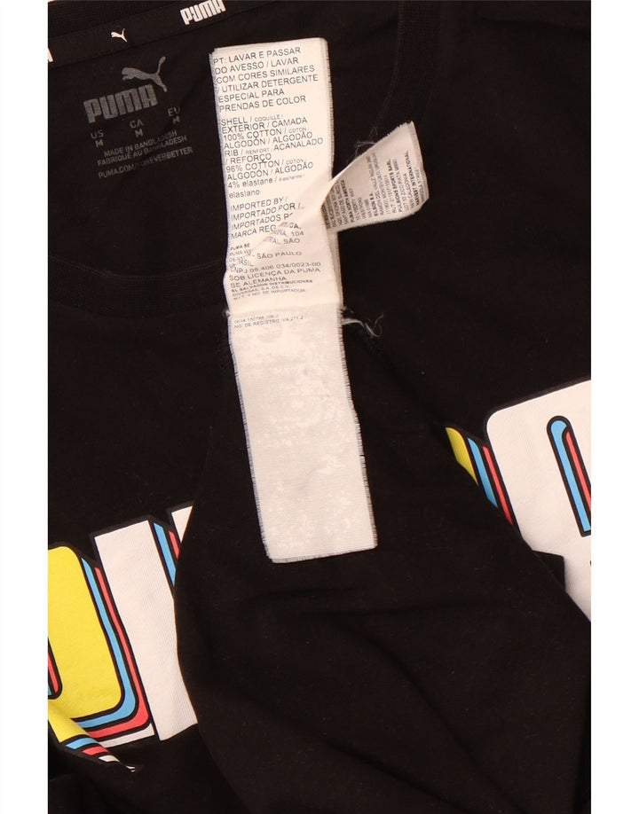 PUMA Muška grafička majica kratkih rukava Srednja crna pamučna sportska majica