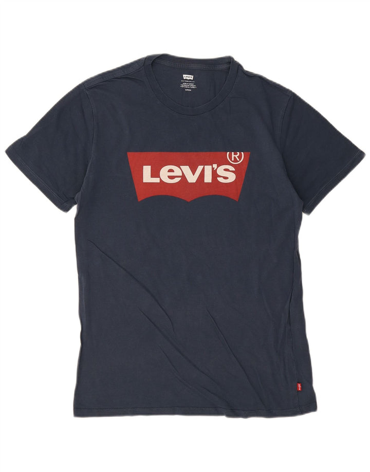 Levi's muška majica kratkih rukava s grafičkim motivima, mala tamnoplava pamuk