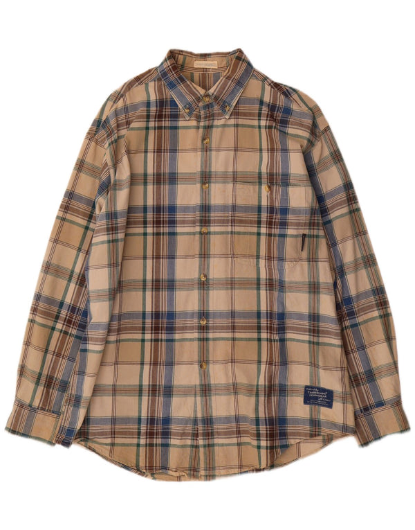 Timberland muška Weatherwear majica XL bež karirani pamuk