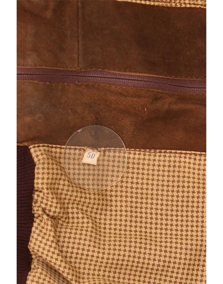 Vintage muška bomber jakna od brušene kože IT 50 Large Brown