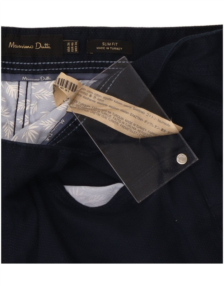 MASSIMO DUTTI Muške uske ležerne hlače EU 46 XL W36 L30 tamnoplave