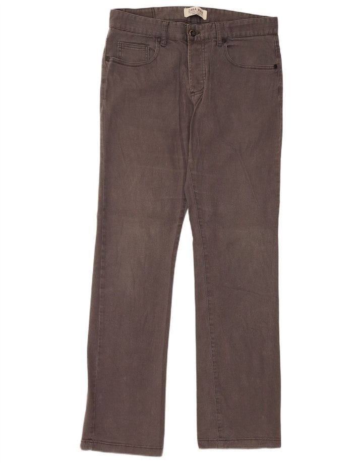 ZARA muške ravne ležerne hlače EU 40 srednje W31 L31 sive