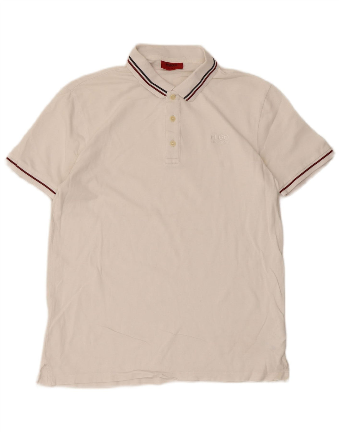 Hugo Boss muška polo majica srednje bijele pruge, pamuk