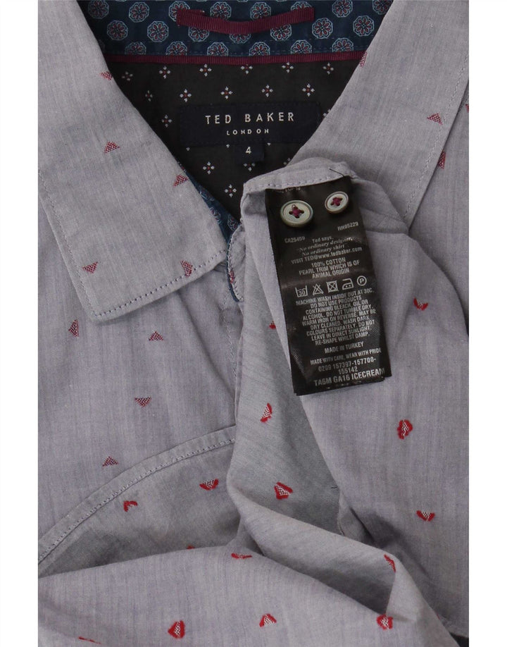 Ted Baker muška košulja veličine 4, pamuk s velikim plavim točkama