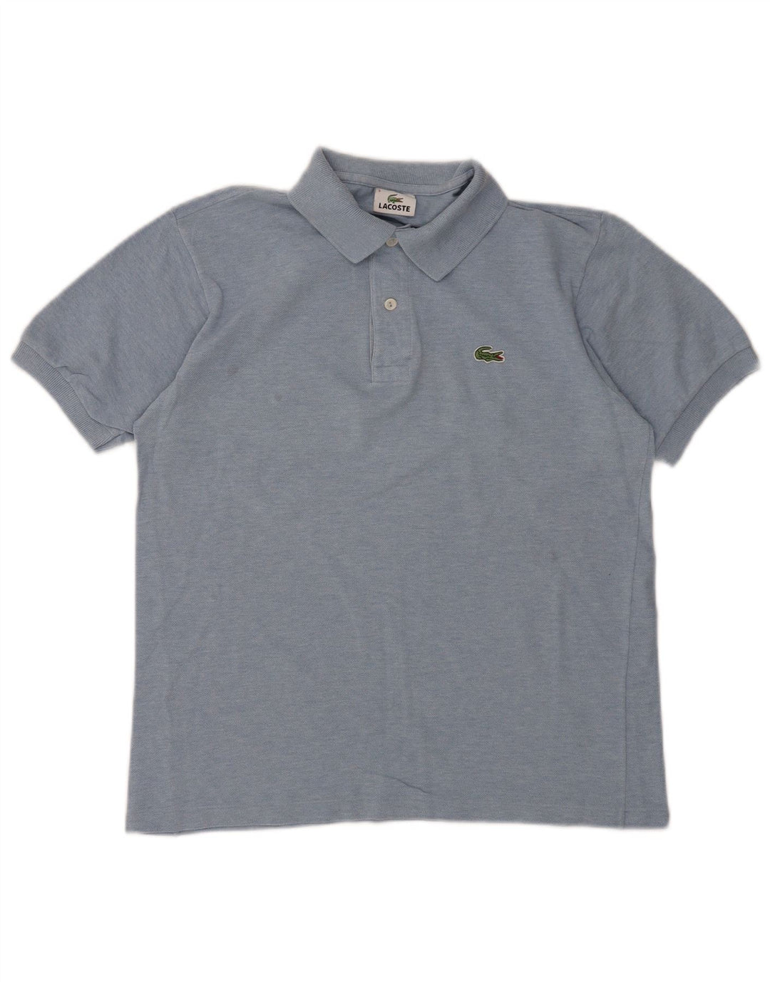 LACOSTE Mens Polo Shirt Size 3 Small Blue Cotton
