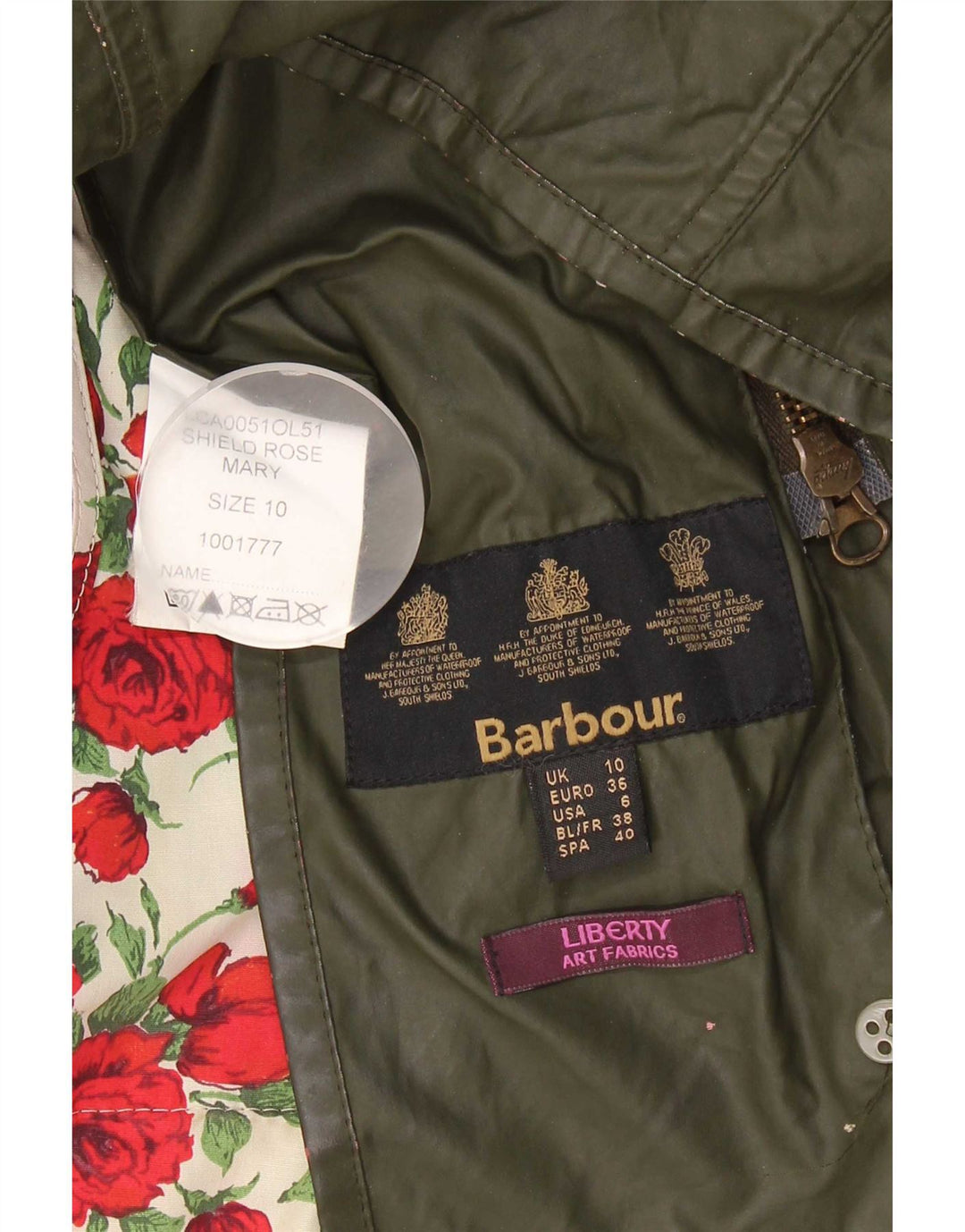 Barbour ženska jakna od voštanog pamuka UK 10 mala kaki