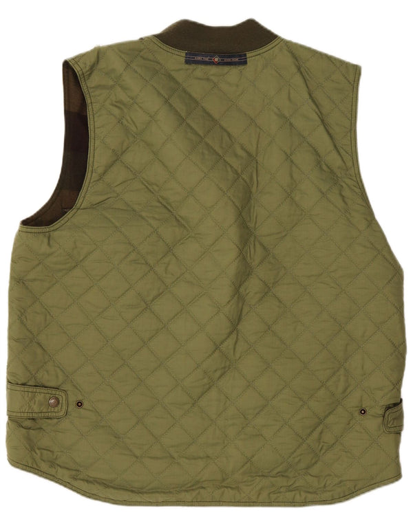 Bison Club Mens Liner Quilted Gilet UK 40 Large Green