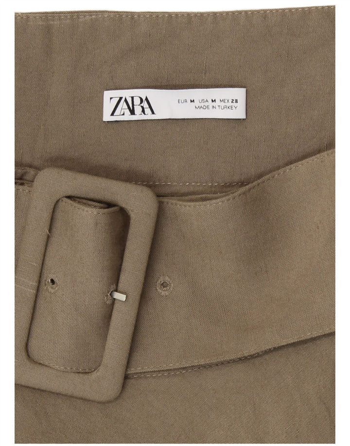 Zara ženska lepršava suknja srednje veličine W28 kaki
