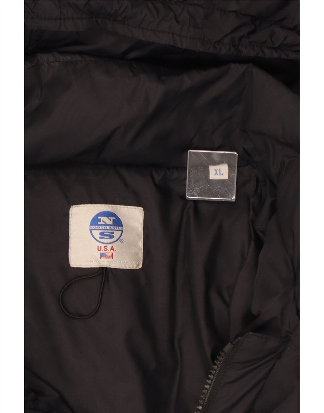 NORTH SAILS Muški podstavljeni kaput s kapuljačom UK 42 XL crni poliamid