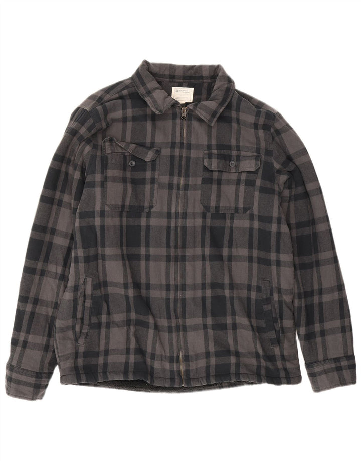 Mountain Warehouse Muška flanelska košulja Lumberjack, pamuk, veliki sivi karirani komad