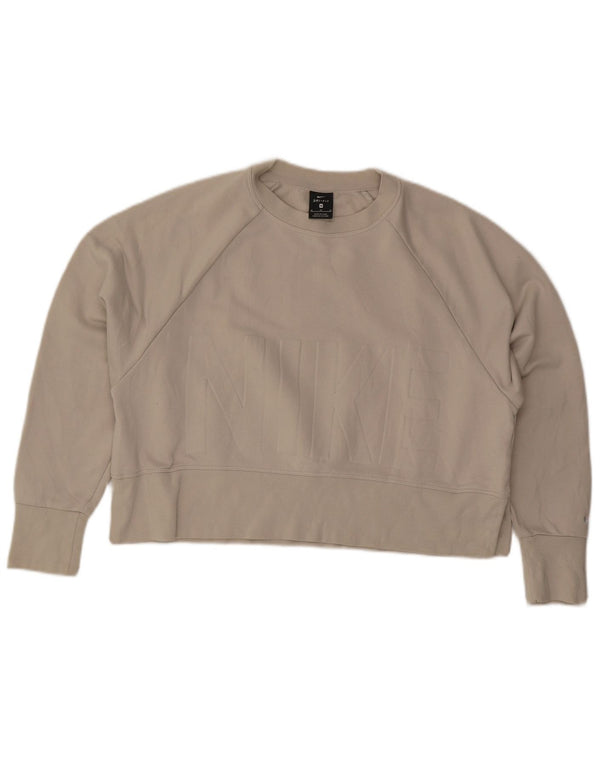 NIKE Ženska prekomjerna kratka majica s motivima UK 14 srednje bež