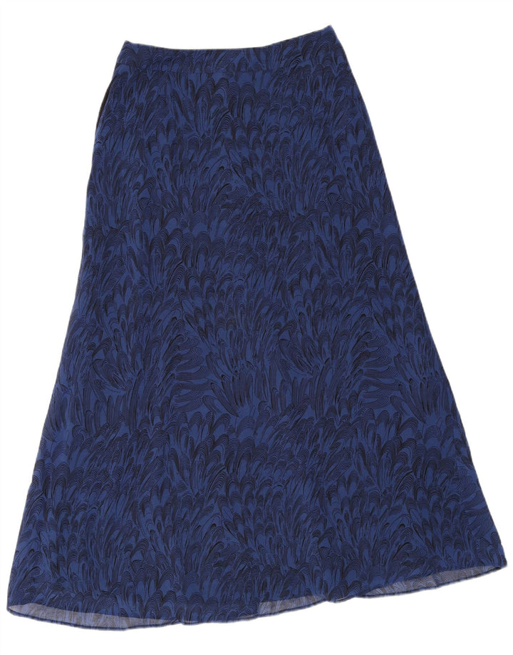 MINT VELVET Womens Abstract Pattern Maxi Skirt UK 10 Small W30  Blue