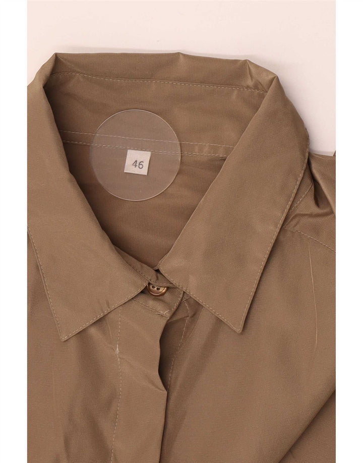 Vintage ženska prevelika košulja bluza EU 46 XL kaki
