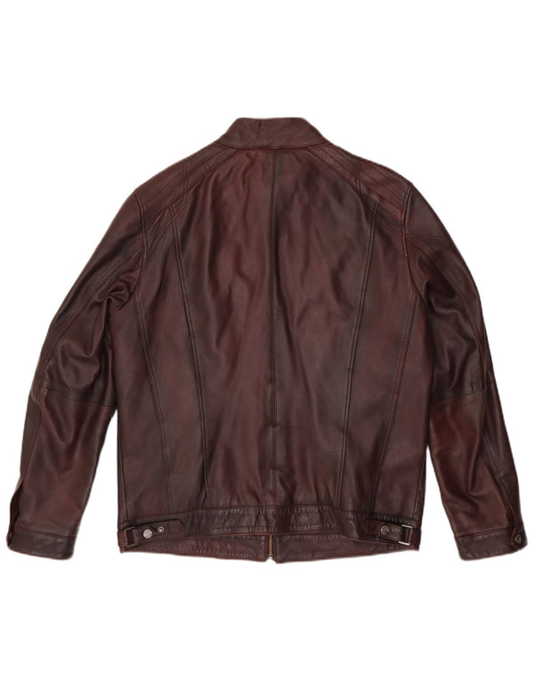 Derimod Expo ženska biciklistička jakna UK 14 Large Burgundy Koža