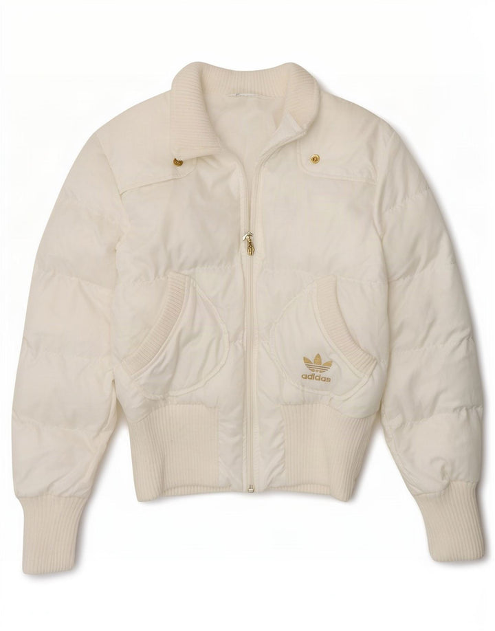 Adidas ženska jakna s podstavljenom grafikom UK 10, mali bijeli poliester
