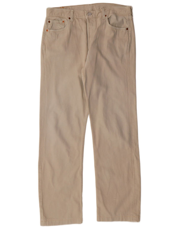 LEVI'S muške 501 ravne traperice W36 L31 bež pamuk