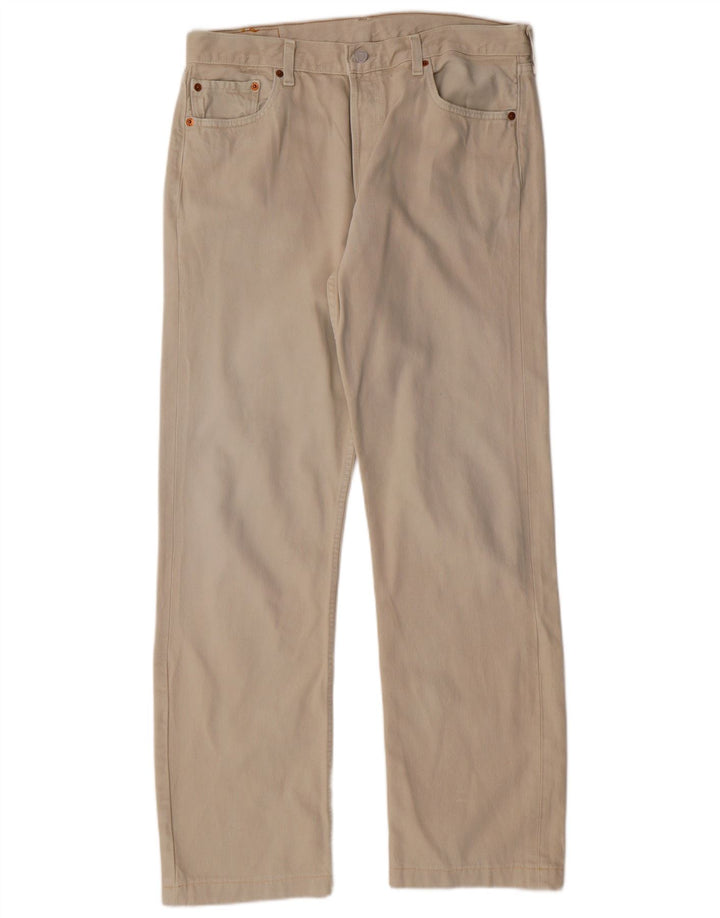 LEVI'S muške 501 ravne traperice W36 L31 bež pamuk