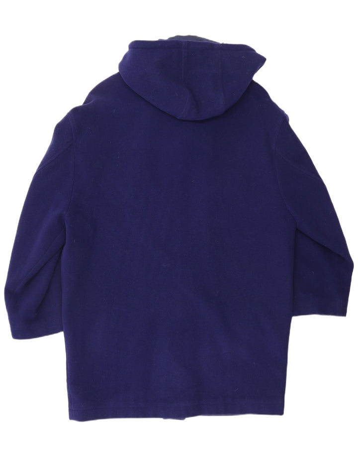 VERSACE muški duffle kaput s kapuljačom UK 38 Srednje plavi vuneni dizajner