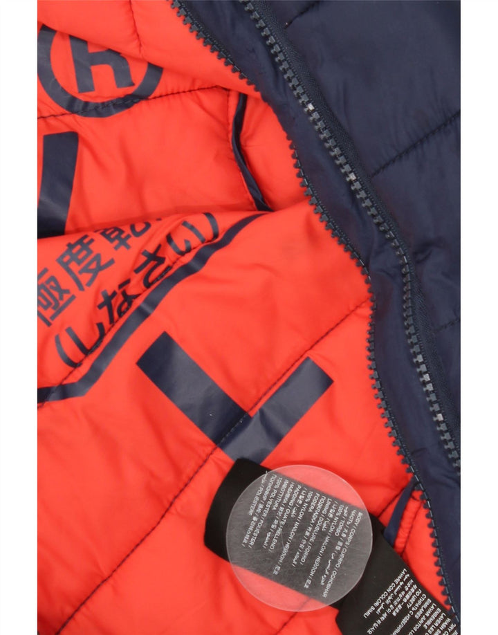 Superdry muška podstavljena jakna UK 40 Large tamnoplavi najlon