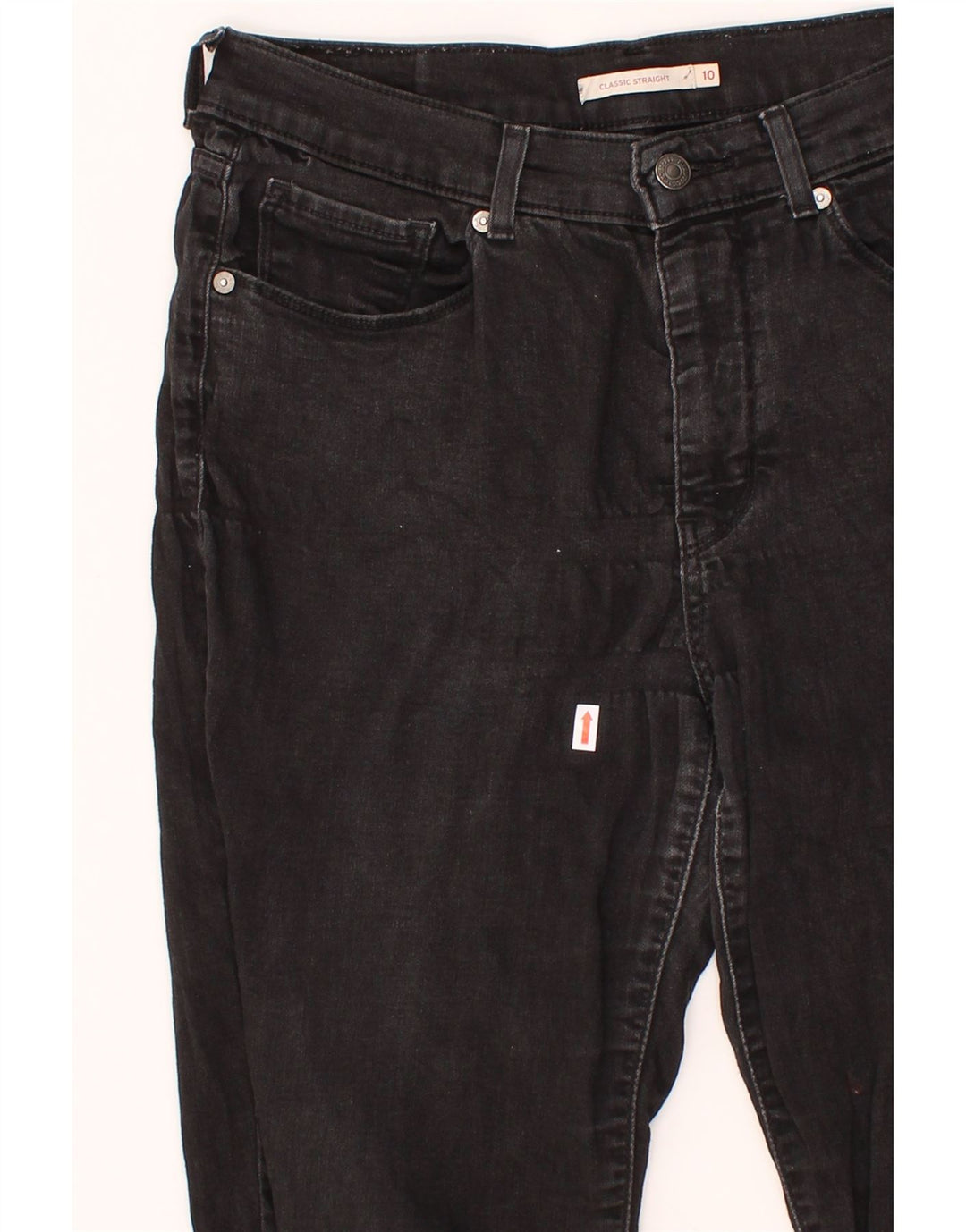 LEVI'S Womens Classic Fit Straight Jeans US 10 Large W32 L29 Grey Vintage Levi's and Second-Hand Levi's from Messina Hembry 
