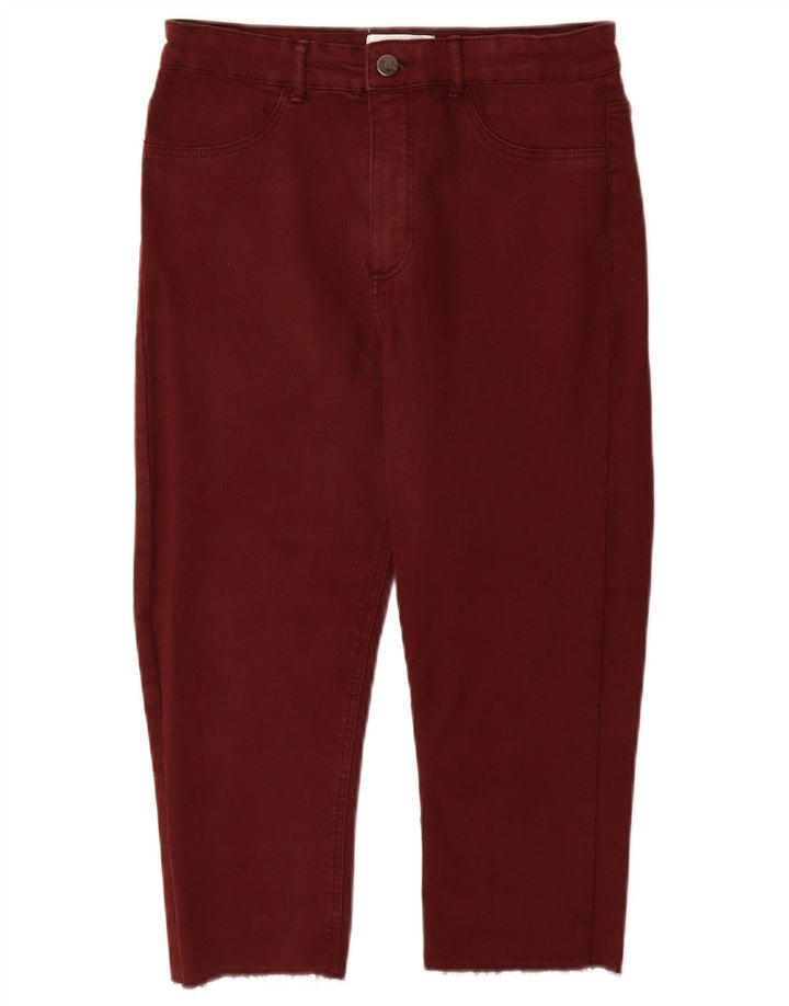 Zara ženske Capri traperice EU 40 Srednje W30 L18 Bordo